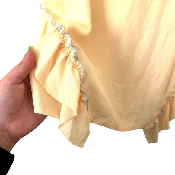 GREY JASON WU Ruffle Detail Sleeveless Blouse NWOT Sz 4 - Picture 3 of 3